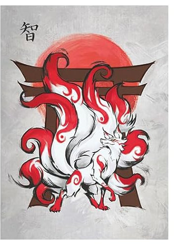 Fantasy North - Shizuno - The Sacred Fox - 100 Textured Matte TCG Card Sleeves - Fits Magic MTG Commander Pokemon and Other Card Games - Playing Card Sleeves