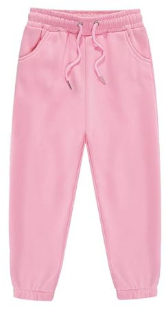 Pantalon de Jogging Enfant Fille Garçon Taille élastique 2-13 Ans Pantalon Ample Ado Garcon Fille Hiver Mignon Confortable Casual Sport Vacances Streetwear (6-7 Years)