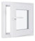 Finestra in PVC – LxH 500 x 500 mm – Tripla vetrata – Bianco – Maniglia a sinistra