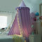 Bed Canopy with with Star Light for Girls Double Layer Dome Dreaming Mosquito Net Hanging Princess Castle Play Tent Bedroom Reading Purple Corner Canpony