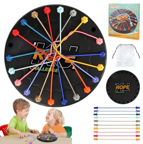 Brainy Knots Rope Untangling, Knot Logic Game, Interactive Twisted Rope Puzzle Game, Rope Challenge Game for Children from 3 Years and Adults