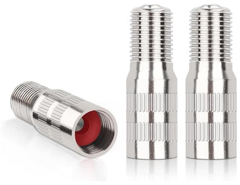 Kjzeex 3 Stück Ventilverlängerung Autoventil, 27mm Ventilverlängerungen Adapter Kupfer Autoventil Verlängerung Gerade, Autoventil Ventil Verlängerung Adapte für Auto, LKW, Motorrad & Fahrrad