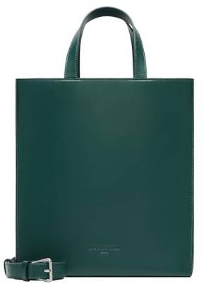 Liebeskind Berlin „Paper Bag M“ – Tote Tasche aus Leder mit Jacquard-Schultergurt und Logodetails – Damen-Tasche – Leder Handtasche Damen – Women’s Tote Bag