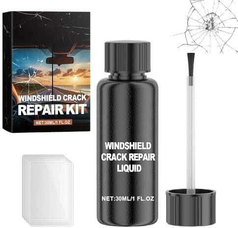 Windshield Crack Repair Kit, 2025 Upgrade Glass Scratch Remover, 5 MinQuick-Glass Repair Liquid, Long-Lasting for Windshields, Windows, Mirrors, All Crack Types Windshield Repair Kit (1)