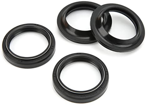 Alomejor Front Fork Oil Seal Motorcycle Shock Absorber Seal Kit 41x53x8/10.5mm Fluororubber Replacement for XVS650 V Star YZF-R1 YZF-600R YZF-R6 with Dust