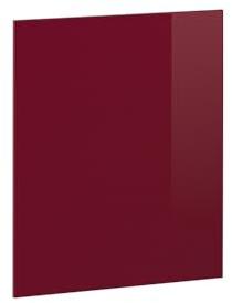 Vicco Küchenfront R-Line, Rot Hochglanz, 59.6 x 71.3 cm | Möbelfront für den Backofenumbauschrank (halb), passend für R-Line Küchenschränke zur einfachen Montage