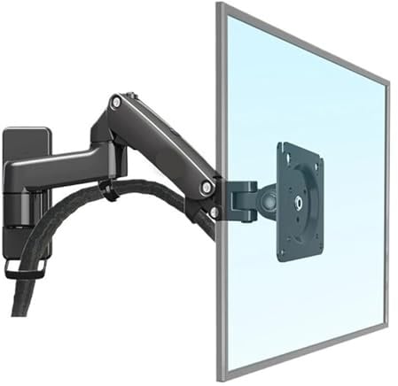 Ressort À Gaz 17-35 Pouces LED TV Support De Moniteur Mural Bras De Montage Ergonomique VESA 100 * 100mm Chargement 3-12kgs(Black)