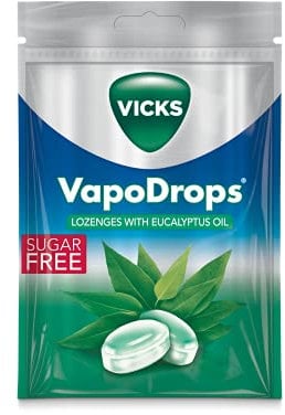 Vicks VapoDrops Eucalyptus, Sugar Free Vegan Lozenges with Eucalyptus Oil, 10 x 72 g
