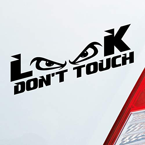 Hellweg Druckerei Look Dont Touch Bad Eyes Böser Blick Monster Tuning Auto Aufkleber Sticker Heckscheibenaufkleber