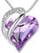 Leafael Infinito Amore Cuore Collana Argento, Pietra di nascita collana donna con cristalli curativi, Senza allergie Gioielli Regalo Donna, ciondoli per collane con scatola regalo inclusa