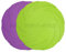 Vivifying Dog Flying Disc, 2 Pack 7 Inch Natural Rubber Floating Dog Frisby Flying Saucer for Both Land and Water (Green + Purple)