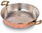 Hakan Copper Round Chef Pan - Traditional Ottoman Style Handmade Frying Pan | Authentic Design Cookware | Hand-Crafted Hammered Sahan | Turkish Egg Omelet Skillet, 6.3