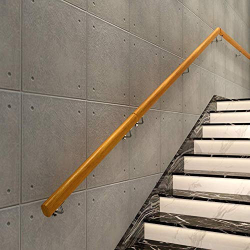 MANG Industrie Handlauf Aus Holz Treppengeländer Treppen Geländer Bausatz Wandhandlauf Für Innen Und Außen/Treppen/Brüstung/Balkon, Länge: 30cm-600cm