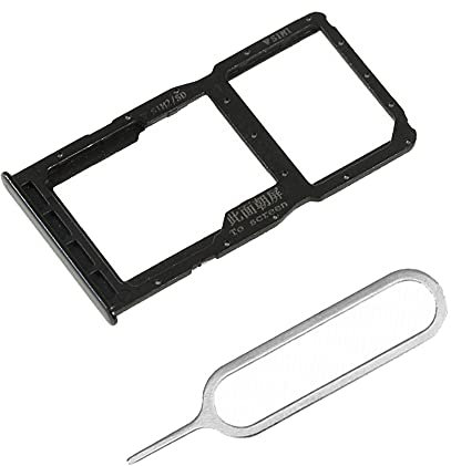 jbTec SIM-Tray/SD-Card +Pin kompatibel mit Huawei P30 Lite/New Edition/Premium - Kartenhalter Slot, Farbe:Schwarz