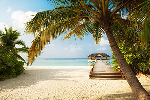 VLIES Fototapete-SÜDSEE-(PF5136)-Palmen Strand Meer Urlaub Reise Karibik Südsee Wandbild Wandtattoo Poster Dekoration