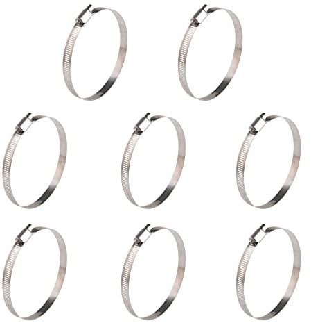 Winlong Stainless Steel Hose Clamps 3 Inch, 8PK Worm Gear Drive Hose Clamps 4'' SAE 64 Clamping Range 2 1/2’’-4 1/2’’(64-114mm) for Automotive Plumbing, 2 3/4'', 3 1/2’’, 3 3/4'' Hose Clamps
