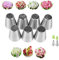 Set di ugelli per tubazioni russe con 7 ugelli per tubazioni a fiori e 2 punte per glassa a foglie ugelli per glassare biscotti cupcake decorazione di torte