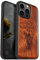 Carveit Magnetic Wood Case for iPhone 14 Pro Max [Hard Real Wood & Soft TPU] Shockproof Hybrid Protective Cover Unique & Classy Wooden Case Compatible with MagSafe (Viking Compass Vegvisir-Rosy)