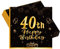 Schwarz Gold 40. Geburtstag Party Servietten 20 Stück 40. Geburtstag Deko Servietten mit Hochwertige Papier 33x33cm Geburtstagsservietten für Manner Frauen 40. Geburtstag Party Tisch-Dekoration