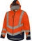 Safetytex Warnschutz Softshelljacke - Wind- und Wasserdicht - Atmungsaktiv - Hoch Sichtbar - Arbeitsjacke in orange/marine - Größe L