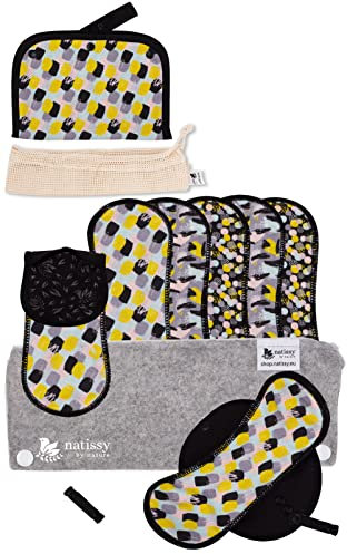 Waschbare Slipeinlagen Bio Baumwolle mit rutschfester Druck; 7-Pack (M) wiederverwendbare Slipeinlagen für Ausfluss; Stoff Slipeinlagen Baumwolle; Slipeinlagen waschbar dünn für sorgenfreie jeden Tag