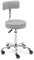 Physa Wells Light Gray Rollhocker mit Rückenlehne Hellgrau 53-71 cm Rollhocker Rollhocker höhenverstellbar Friseurhocker