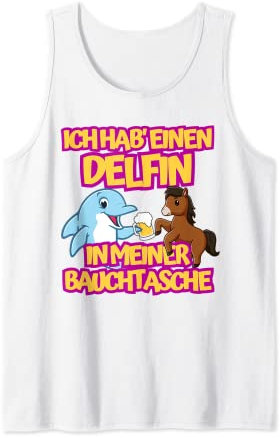 Delfin in meiner Bauchtasche Party Outfit Sommer Mallorca Tank Top
