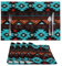 ZFRXIGN Western Aztec Tischsets 4er Pack Hitzebeständig Platzset Restaurant Cafe Dekoration für Esstisch Schreibtisch Indianer Navajo Türkis