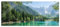 Pixxprint Glasbild Panorama, Wandbild aus Echtglas, Wunderschöner See im Wald, 100x40 cm, inkl. Aufhängung und Abstandshalter
