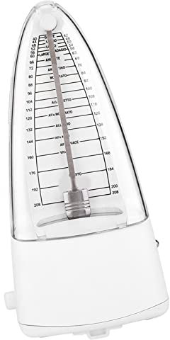 Fasient Kleine 40-208 BMP Oszillierende Mechanische Metronom, Klassische Metronomuhr, für Gitarrenpiano (Weiss)