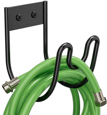 Niffgaff soporte de tubería de agua para soporte de mangueras de jardín, gancho de mangueras colgantes en la pared, gancho de mangueras sólido, gancho de mangueras de jardín.