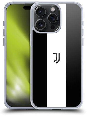 Head Case Designs Offizielle Juventus Football Club Breite Weisse Streifen Lifestyle 2 Soft Gel Handyhülle Hülle kompatibel mit Apple iPhone 15 Pro Max