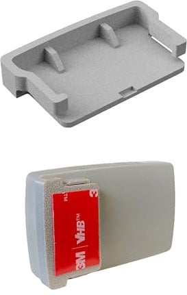 Clip di Fissaggio per Telepass 2023 e 2024 - Clip Adesiva compatibile con telepass Slim Nuovo modello nuova generazione - Sistema Fissaggio per telepass 2023 per auto - Grigio