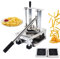 Affettatrice patate, patatine fritte, in acciaio inox, professionale, con 3 lame, bacino in acciaio inox