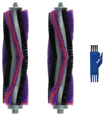 C-U 2 cepillos giratorios de repuesto, cepillo para alfombras compatible con aspiradora robot para Eureka NERE10S, con cepillo de limpieza de regalo
