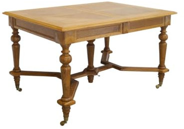 Antiker Esstisch Historismus um 1900 Tisch aus massiv Eichenholz Küchentisch L: 129 cm -11275-