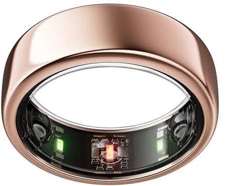 OURA Gen3 Horizon Smart-Ring - Größe 12, Rose Gold | Wearable für Schlaf-, Herzfrequenz- und Fitnesstracking - Bis zu 7 Tage Akkulaufzeit - iOS/Android - Bestimme Deine Größe vor dem Kauf