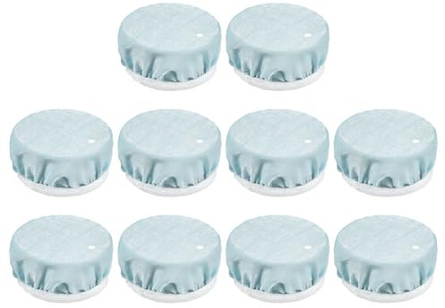 sourcing map 10Pcs Drink Covers Scrunchie for Alcohol Protection Fabric Drink Covers Scrunchie with Straw Hole, Velvet Cup Cover Lids Protector for Bar Club Party Sky-Blue