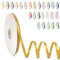 0.6CM Schleifenband Reiches Gold, 6mm x 91m Polyester Satinband Dekoration Geschenkband Stoffband Seidenbänder für Heimwerkerkunst DIY-Handwerk, Geschenk Verpackung, Schleifen, Hochzeitsdekoration