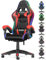 bigzzia Sedia Gaming RGB con Luci LED E Sedia Ergonomica Per Computer Per Videogiochi Reclinabile con Schienale Alto in Pelle Pu con Poggiatesta (Utilizzo di RGB, Rosso)