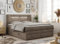 MKS MEBLE Boxspringbett 140x200 mit Led Samt Braun, Polsterbett 140x200 mit LED Kopfteil, Multipocket Matratze H4, Doppelbett mit Bettkasten Stauraumbett - GOLD-5-KING - Velvet Braun
