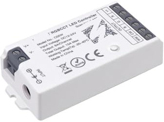 HAPRSLIKG 1 Stück LED Dimmer RGB Controller Schalter DC12-24V CCT RGBW LED Streifen Licht LED Streifen Controller(RGBCCT Controller)