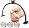 VINGVO Halbmond Lampe, 3000-6000K Einstellbares Licht Nageltisch Lampe, 360° Verstellbar Kosmetiklampe Mit 3 Helligkeitsmodi (Schwarz)