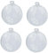 Gisela Graham Juego de 4 bolas de cristal blanco opaco con copos de nieve