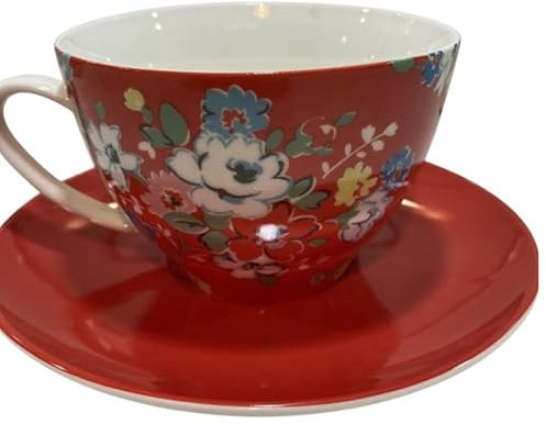 Cath Kidston Clifton Rose Cup and Saucer in Red