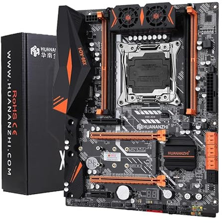 X99-AD4 V2.0 ATX HUANANZHI Gaming PC Motherboard for LGA2011-3 CPUs, Quad DDR4 128GB, M.2 NVME & NGFF, 10-Layer PCB, USB 3.0/2.0, SATA3.0, 5.1 Audio, Wi-Fi