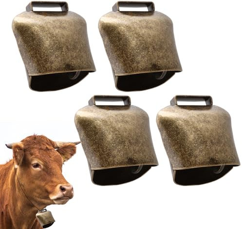 4 Stück Kuhglocke, Ziegenglocke Antike Glocke Clip Hängende Dekoration Geräuschmacher Mini Kuhglocke Ziegenglocke Glocke Hängende Dekoration DIY Ziege, Kuh, Pferd und andere Tierglocken