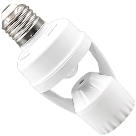 Motion Sensor Lamp Holder, E27 Motion Sensor Outlet, Smart Light Bulb Outlet Easy Installation, Durable Construction, 85-265V, For Basement, Garage Light