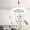 KEAGAN Ceiling Fan with LED Lights 30W Ceiling Lamp with Fan and Remote Timing 3 Color Dimmable LED 3 Speeds Small Electric Fan Lamp for Bedroom Living Room Office and Dormitory