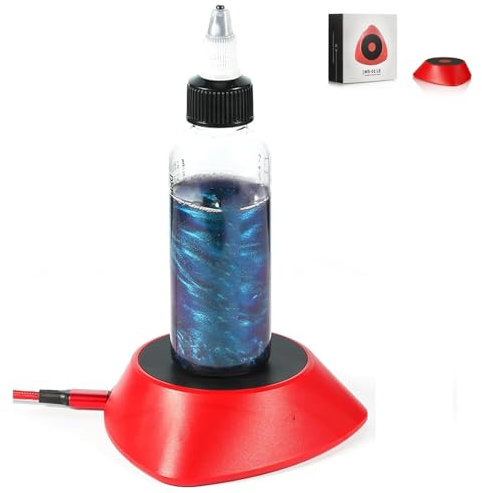 Magnetic Paint Mixer Mini Vortex Paint Mixer with 20 440C Mixing Rotor 10000Rpm Anti-slip Mat Foot Patch Lacquer Shaker Stirrer for Diy Models Toys Nail Spray Coloring